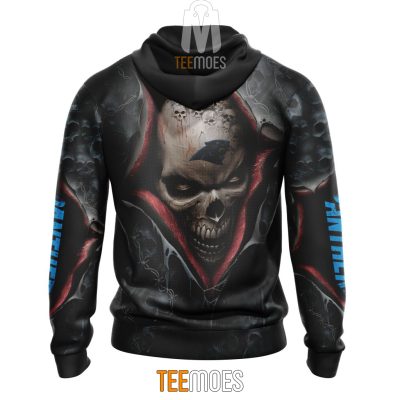 NFL Carolina Panthers Halloween Horror Skull Pullover Hoodie