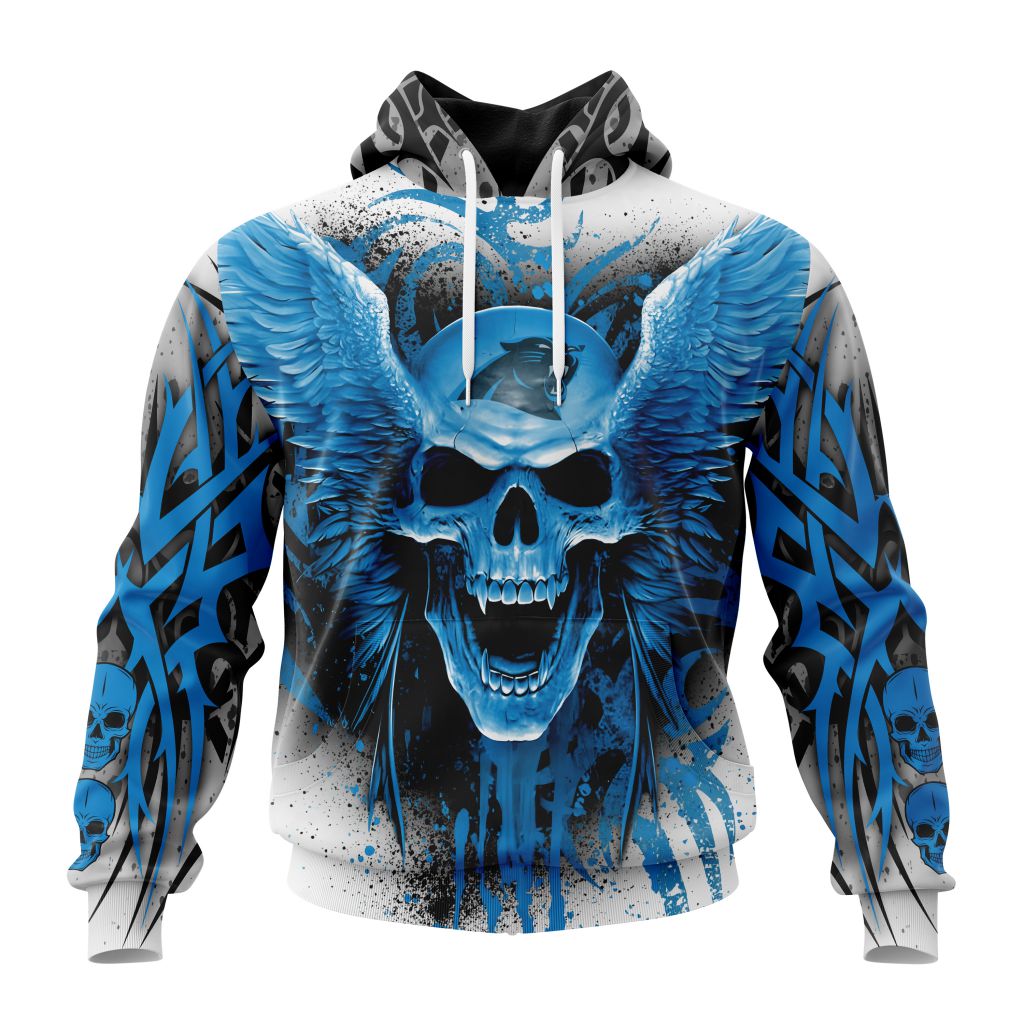 NFL Carolina Panthers Special Kits With Skull Pullover Hoodie NFL Carolina Panthers Special Kits With Skull Pullover Hoodie