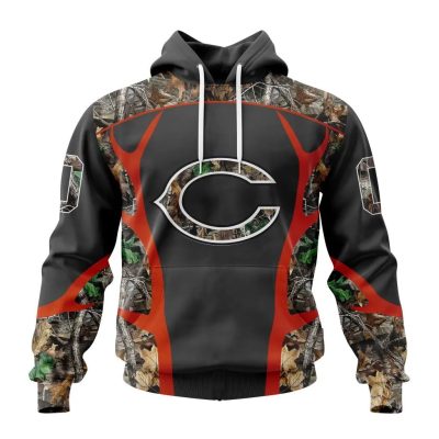 NFL Chicago Bears Custom Name Number Camo Hunting Design Pullover Hoodie