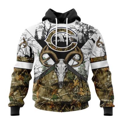 NFL Chicago Bears Custom Name Number Deer Skull And Forest Pullover Hoodie