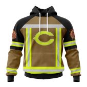 NFL Chicago Bears Custom Name Number Firefighter Uniform Pullover Hoodie
