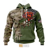 Nfl Chicago Bears Custom Name Number Green Camo Us Military Pullover Hoodie 1031.jpg - demo10