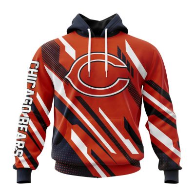 NFL Chicago Bears Custom Name Number MotoCross Concept Pullover Hoodie