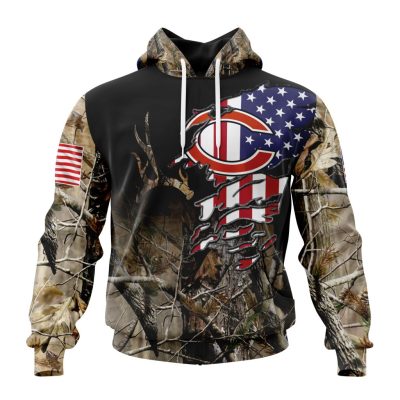 NFL Chicago Bears Custom Name Number Realtree Hunting Pullover Hoodie