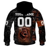 Nfl Chicago Bears Custom Name Number Rose Dragon Pullover Hoodie Back.jpg - demo10