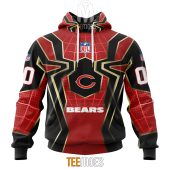 Nfl Chicago Bears Custom Name Number Spider Man Pullover Hoodie 1901.jpg - demo10