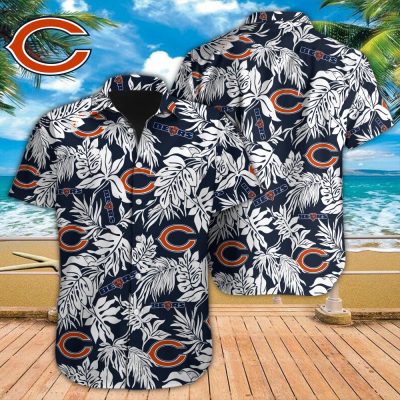 NFL Chicago Bears Tropical Leafs Hawaiian Shirt