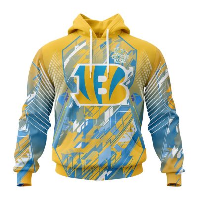 NFL Cincinnati Bengals Childhood Cancers Pullover Hoodie NFL Cincinnati Bengals Childhood Cancers Pullover Hoodie