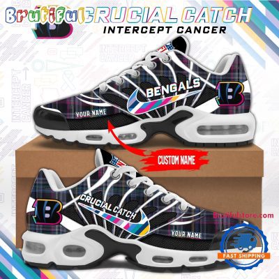 NFL Cincinnati Bengals  Crucial Catch Intercept Cancer Air Max Plus Shoes Sneaker