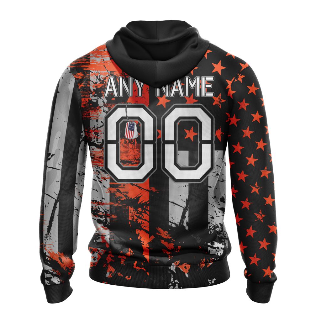 NFL Cincinnati Bengals Custom Name Number Classic Grunge American Flag Pullover Hoodie NFL Cincinnati Bengals Custom Name Number Classic Grunge American Flag Pullover Hoodie