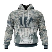 NFL Cincinnati Bengals Custom Name Number Honor US Air Force Veterans Pullover Hoodie