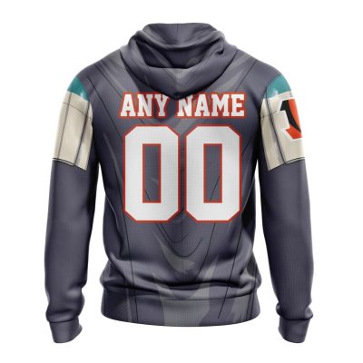 NFL Cincinnati Bengals Custom Name Number Mandalorian And Baby Yoda Pullover Hoodie