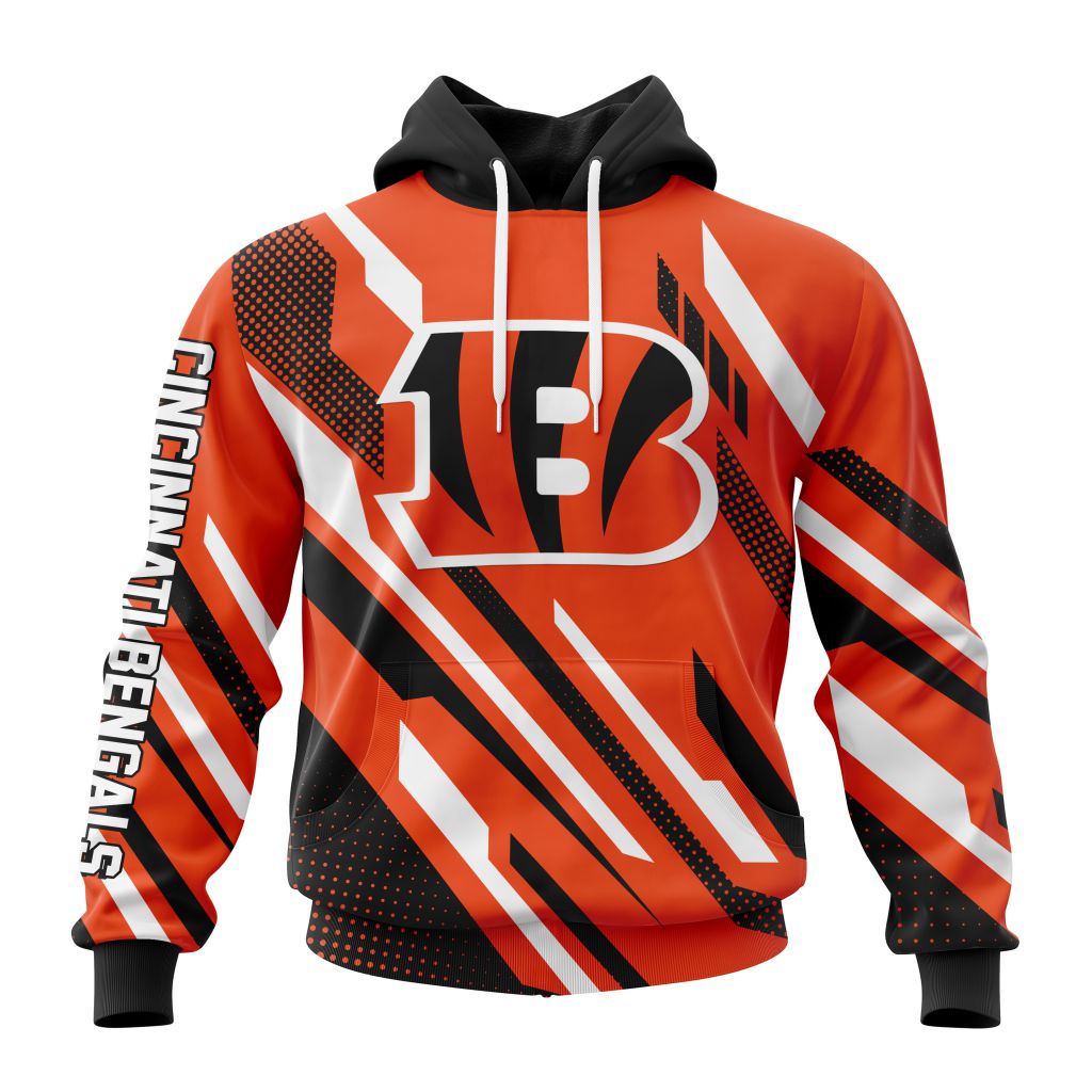 NFL Cincinnati Bengals Custom Name Number MotoCross Concept Pullover Hoodie NFL Cincinnati Bengals Custom Name Number MotoCross Concept Pullover Hoodie