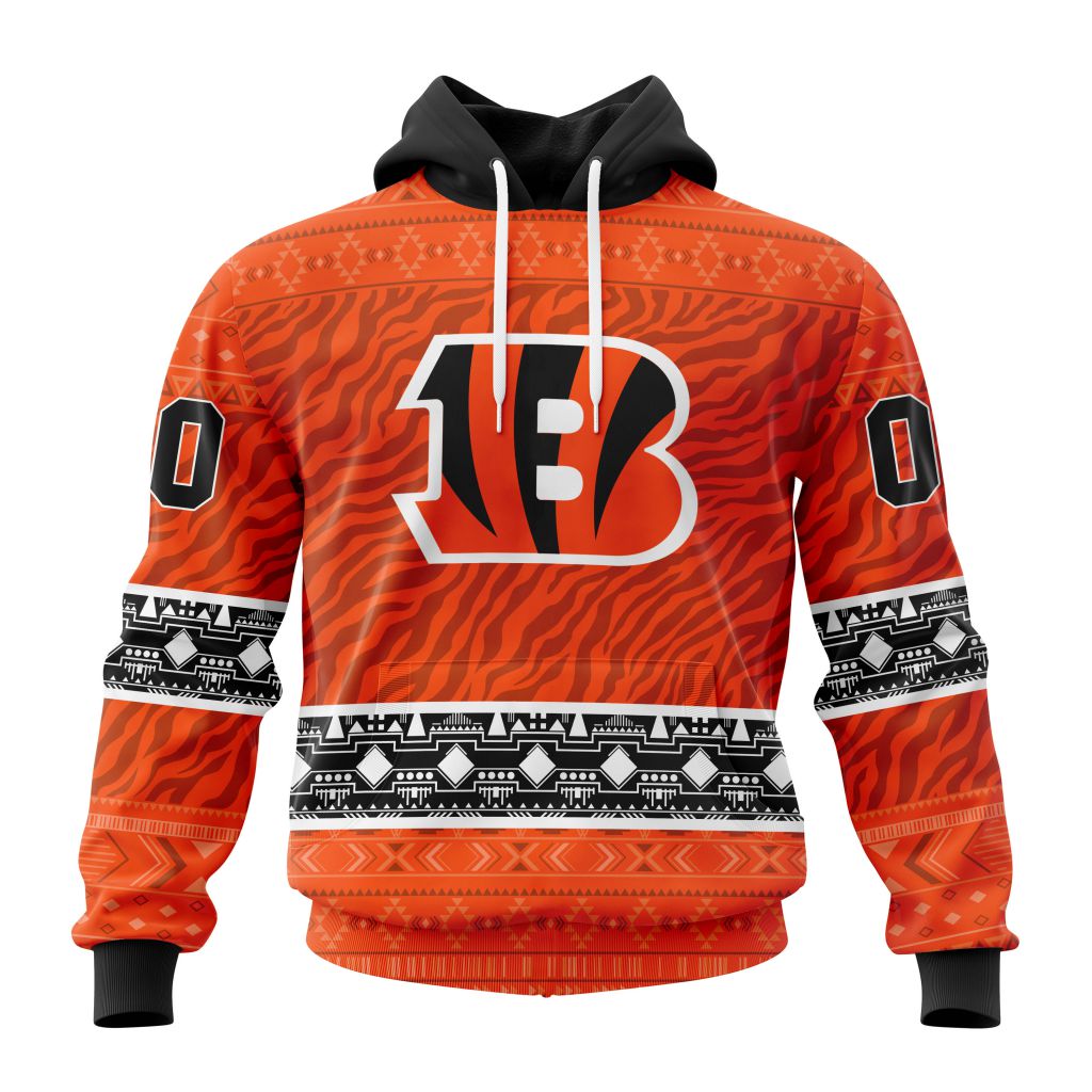NFL Cincinnati Bengals Custom Name Number Native Concepts Pullover Hoodie NFL Cincinnati Bengals Custom Name Number Native Concepts Pullover Hoodie