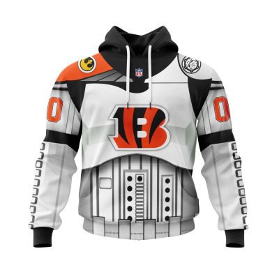 NFL Cincinnati Bengals Custom Name Number Star Wars Pullover Hoodie