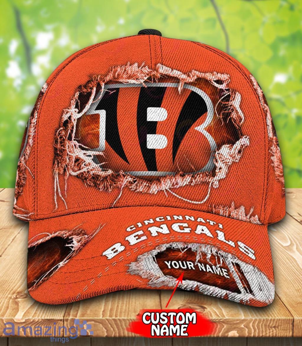 NFL Cincinnati Bengals Custom Name Orange Classic Cap NFL Cincinnati Bengals Custom Name Orange Classic Cap