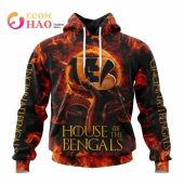 NFL Cincinnati Bengals Dragon Orange Black Pullover Hoodie