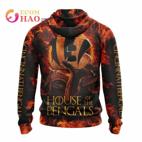 NFL Cincinnati Bengals Dragon Orange Black Pullover Hoodie NFL Cincinnati Bengals Dragon Orange Black Pullover Hoodie