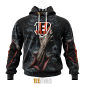 NFL Cincinnati Bengals Halloween Horror Skull Pullover Hoodie