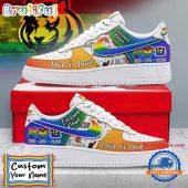 NFL Cincinnati Bengals Pride Peace Love Bengals Custom Air Force 1 Shoes Sneaker
