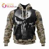 NFL Cincinnati Bengals Custom Name Number Punisher Skull Pullover Hoodie