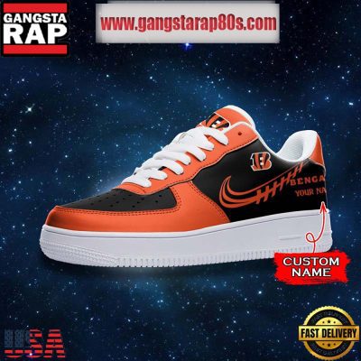 NFL Cincinnati Bengals Unique Design Custom Name Air Force 1 Sneaker Shoes