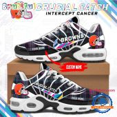 NFL Cleveland Browns Crucial Catch Intercept Cancer Air Max Plus Shoes Sneaker