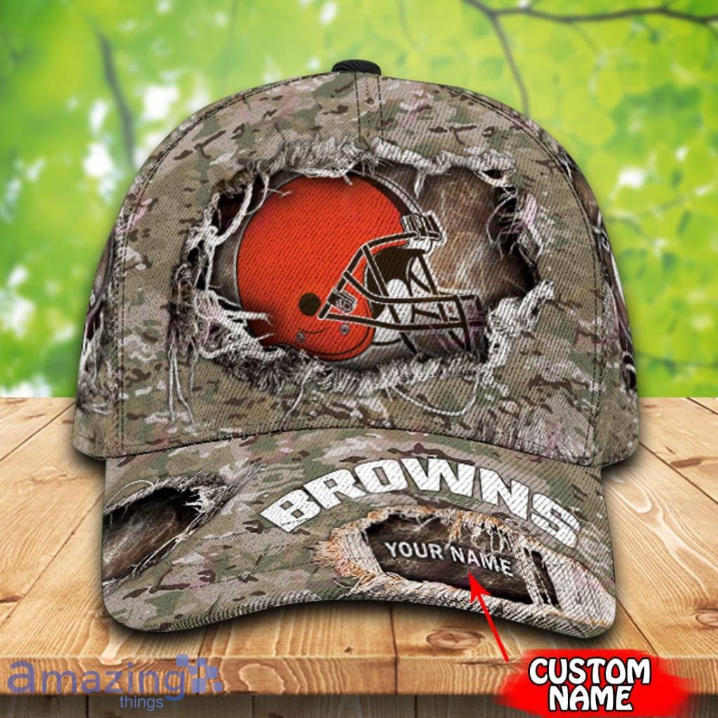 NFL Cleveland Browns Custom Name Camo Classic Cap NFL Cleveland Browns Custom Name Camo Classic Cap