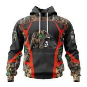 NFL Cleveland Browns Custom Name Number Camo Hunting Pullover Hoodie