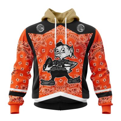 NFL Cleveland Browns Custom Name Number Classic Style Pullover Hoodie