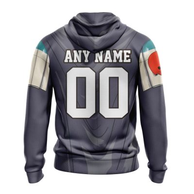 NFL Cleveland Browns Custom Name Number Mandalorian And Baby Yoda Pullover Hoodie