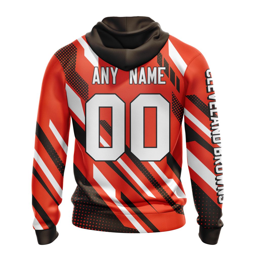 NFL Cleveland Browns Custom Name Number MotoCross Concept Pullover Hoodie NFL Cleveland Browns Custom Name Number MotoCross Concept Pullover Hoodie