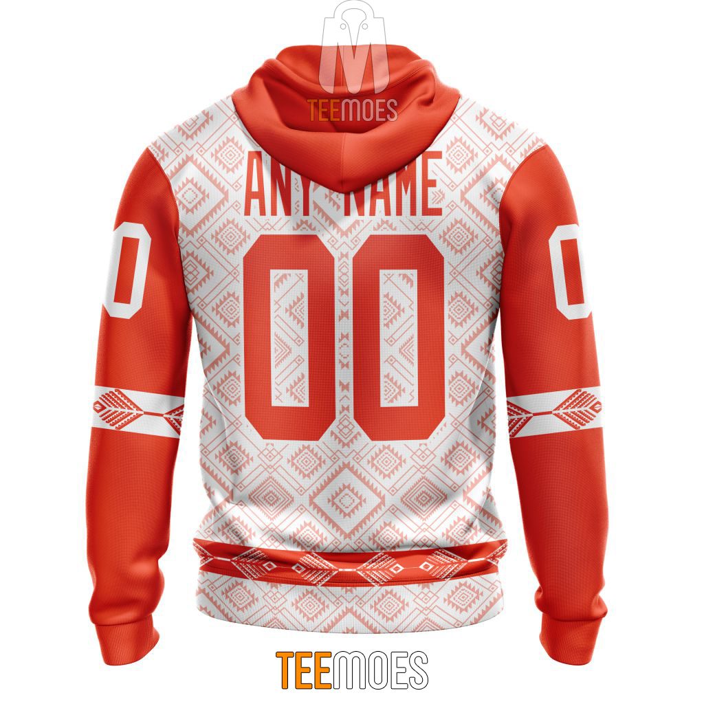 NFL Cleveland Browns Custom Name Number Native Pattern Pullover Hoodie NFL Cleveland Browns Custom Name Number Native Pattern Pullover Hoodie