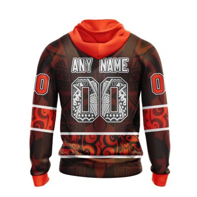 NFL Cleveland Browns Custom Name Number Native With Samoa Culture Pullover Hoodie