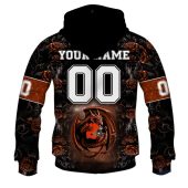 Nfl Cleveland Browns Custom Name Number Rose Dragon Pullover Hoodie Back.jpg - demo10