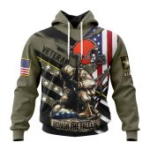 Nfl Cleveland Browns Custom Name Number Veterans Kneeling Soldier Pullover Hoodie 5409.jpg - demo10