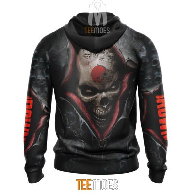 NFL Cleveland Browns Halloween Horror Skull Pullover Hoodie