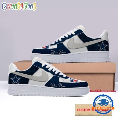 NFL Dallas Cowboys Christmas Logo Pattern Custom Air Force 1 Shoes Sneaker