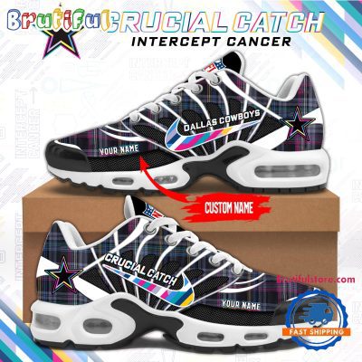 NFL Dallas Cowboys Crucial Catch Intercept Cancer Air Max Plus Shoes Sneaker