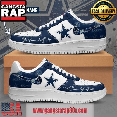 NFL Dallas Cowboys Custom Name Air Force 1 Running Sneakers Shoes
