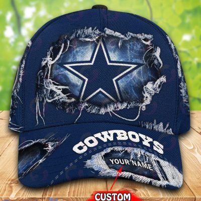 NFL Dallas Cowboys Custom Name Blue Classic Cap