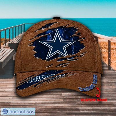 NFL Dallas Cowboys Custom Name Brown Classic Cap
