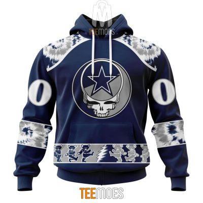 NFL Dallas Cowboys Custom Name Number Grateful Dead Pullover Hoodie
