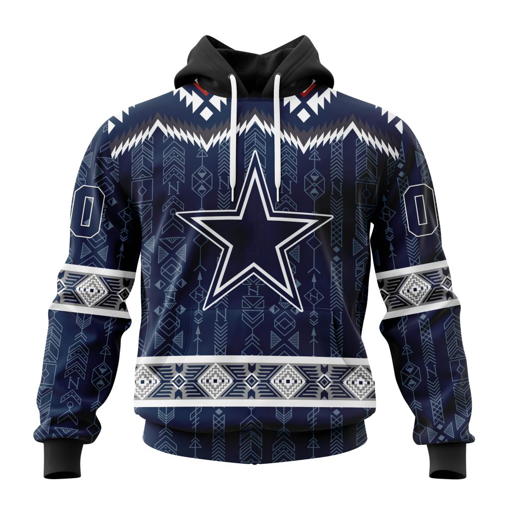 NFL Dallas Cowboys Custom Name Number Native Concepts Pullover Hoodie NFL Dallas Cowboys Custom Name Number Native Concepts Pullover Hoodie