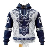 NFL Dallas Cowboys Custom Name Number Native Pattern Pullover Hoodie