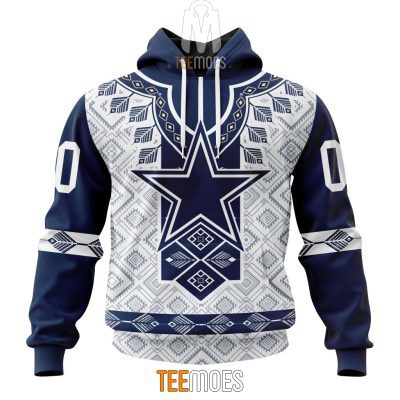 NFL Dallas Cowboys Custom Name Number Native Pattern Pullover Hoodie