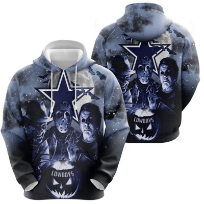 NFL Dallas Cowboys Jason Voorhees Pumpkin Head Pullover Hoodie