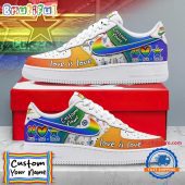 NFL Dallas Cowboys Pride Peace Love Cowboys Custom Air Force 1 Shoes Sneaker