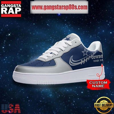 NFL Dallas Cowboys Unique Design Custom Name Air Force 1 Sneaker Shoes