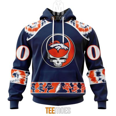 NFL Denver Broncos Custom Name Number Grateful Dead Pullover Hoodie